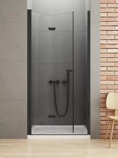 Czarne drzwi prysznicowe składane 120 cm D-0227A New Soleo Black New Trendy _________________RABAT W_SKLEPIE_________________
