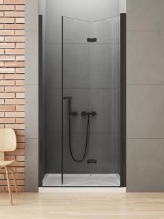 Czarne drzwi prysznicowe składane 120 cm D-0228A New Soleo Black New Trendy _________________RABAT W_SKLEPIE_________________
