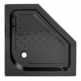 Czarny brodzik prysznicowy pięciokątny 100x100 SXL07C wysokość 15 cm _________WYSYŁKA 24H__________