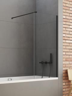 Czarny parawan nawannowy 90x140 cm P-0051-WP New Soleo Black New Trendy _________________RABAT W_SKLEPIE_________________