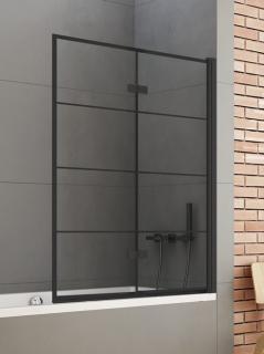 Czarny parawan nawannowy składany 100x140 prawy P-0050 New Soleo Black New Trendy _________________RABAT W_SKLEPIE_________________