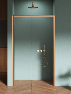 Drzwi prysznicowe rozsuwane lewe kolor miedziany 100 cm D-0812A Prime New Trendy Copper Brushed _________________RABAT W_SKLEPIE_________________