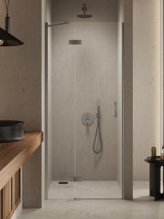 Drzwi prysznicowe uchylne lewe kolor stalowy 100 cm D-0931A New Trendy Nesta Gunmetal Brushed _________________RABAT W_SKLEPIE_________________