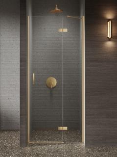 Drzwi prysznicowe uchylne prawe kolor złoty szczotkowany 100 cm D-0871A New Trendy Nesta Gold Brushed _________________RABAT W_SKLEPIE_________________