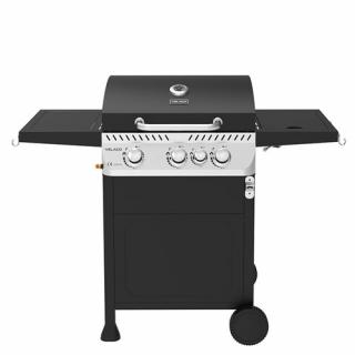 Grill gazowy APOLLO-B kolor czarny ruszt żeliwny moc 11,5 kW + pokrowiec + palnik boczny