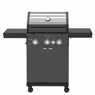 Grill gazowy ZEUS-B kolor czarny ruszt żeliwny moc 11,5 kW + pokrowiec + palnik boczny