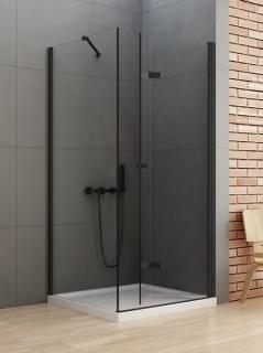 Kabina kwadratowa 80x80 prawa D-0238A/D-0114B New Soleo Black New Trendy _________________RABAT W_SKLEPIE_________________