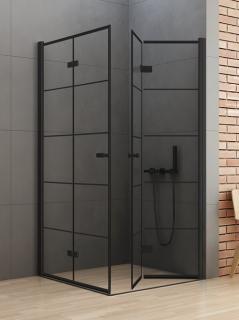 Kabina kwadratowa składana 80x80 D-0287A/D-0288A New Soleo Black New Trendy _________________RABAT W_SKLEPIE_________________