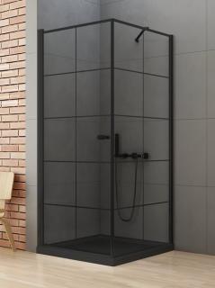Kabina prysznicowa 90x90 lewa D-0285A/D-0120B-WP New Soleo Black New Trendy _________________RABAT W_SKLEPIE_________________