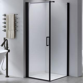 Kabina prysznicowa czarna 80x80 kwadratowa drzwi uchylne BS04A ✖️AUTORYZOWANY DYSTRYBUTOR✖️
