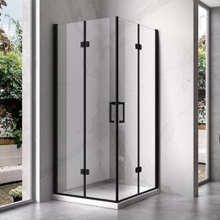 Kabina prysznicowa drzwi składane czarna kwadratowa 100x100 KZ08D ✖️AUTORYZOWANY DYSTRYBUTOR✖️
