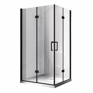 Kabina prysznicowa drzwi składane czarna prostokątna 120x90 KZ13C ✖️AUTORYZOWANY DYSTRYBUTOR✖️