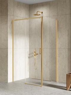 Kabina prysznicowa kwadratowa lewa 100x100 złota szczotkowana D-0784A/D-0331B Prime New Trendy Gold Brushed _________________RABAT W_SKLEPIE_________________