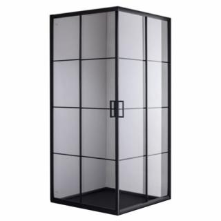 Kabina prysznicowa kwadratowa loftowy styl 90x90 czarne szprosy BL32B _________WYSYŁKA 24H__________