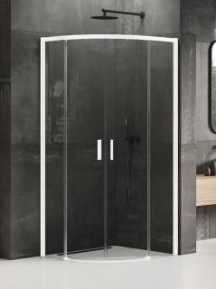 Kabina prysznicowa półokrągła 80x80 biała K-3560 Prime New Trendy White _________________RABAT W_SKLEPIE_________________