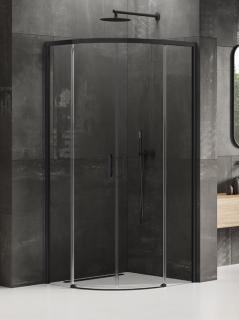 Kabina prysznicowa półokrągła 80x80 czarna K-3556 Prime New Trendy Black _________________RABAT W_SKLEPIE_________________