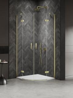 Kabina prysznicowa półokrągła 80x80 złota K-4575 Nesta New Trendy Gold _________________RABAT W_SKLEPIE_________________