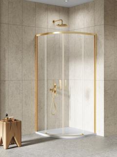 Kabina prysznicowa półokrągła 80x80 złota szczotkowana K-3588 Prime New Trendy Gold Brushed _________________RABAT W_SKLEPIE_________________