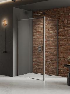 Kabina prysznicowa prostokątna lewa 100x70 kolor stal szczotkowana D-0885A/D-0352B Prime New Trendy Gunmetal Brushed _________________RABAT W_SKLEPIE_________________