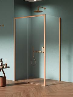 Kabina prysznicowa prostokątna lewa 110x70 miedziana D-0814A/D-0340B Prime New Trendy Copper Brushed _________________RABAT W_SKLEPIE_________________