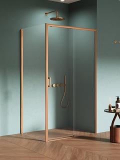 Kabina prysznicowa prostokątna prawa 120x100 miedziana D-0817A/D-0343B Prime New Trendy Copper Brushed _________________RABAT W_SKLEPIE_________________