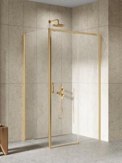 Kabina prysznicowa prostokątna prawa 120x100 złota szczotkowana D-0789A/D-0331B Prime New Trendy Gold Brushed _________________RABAT W_SKLEPIE_________________
