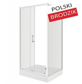 Kabina prysznicowa, prostokątna z brodzikiem 80x100 Doris