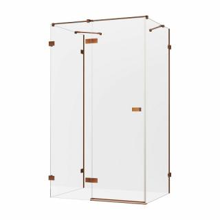 Kabina prysznicowa przyścienna lewa 100x100 cm EXK-3705 Avexa New Trendy Copper Brushed _________________SPRAWDŹ_OFERTĘ_W_SKLEPIE_________________