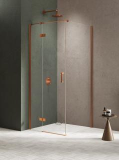 Kabina prysznicowa uchylna lewa kolor miedziany 100x100 cm K-4605 New Trendy Nesta Copper Brushed _________________RABAT W_SKLEPIE_________________