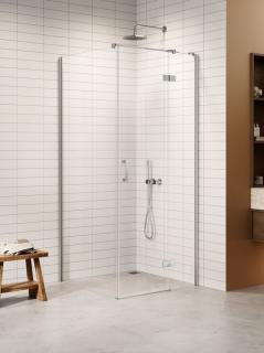 Kabina prysznicowa uchylna prawa kolor chrom 80x80 cm K-3627 New Trendy Nesta Chrome _________________RABAT W_SKLEPIE_________________