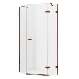 Miedziana kabina pięciokątna 100x80 EXK-3825 Avexa New Trendy Copper Brushed _________________SPRAWDŹ_OFERTĘ_W_SKLEPIE_________________