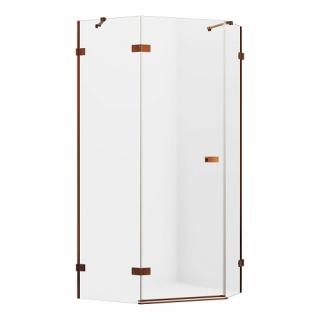 Miedziana kabina pięciokątna 100x80 EXK-3826 Avexa New Trendy Copper Brushed _________________SPRAWDŹ_OFERTĘ_W_SKLEPIE_________________