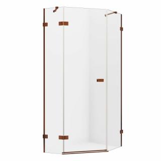 Miedziana kabina pięciokątna 100x80 EXK-3827 Avexa New Trendy Copper Brushed _________________SPRAWDŹ_OFERTĘ_W_SKLEPIE_________________