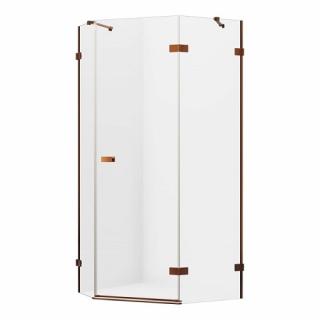 Miedziana kabina pięciokątna 100x80 EXK-3828 Avexa New Trendy Copper Brushed _________________SPRAWDŹ_OFERTĘ_W_SKLEPIE_________________