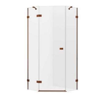 Miedziana kabina pięciokątna 80x80 lewa EXK-3818 Avexa New Trendy Copper Brushed _________________SPRAWDŹ_OFERTĘ_W_SKLEPIE_________________