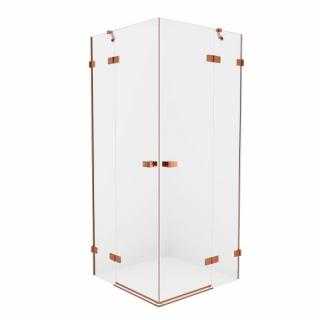 Miedziana kabina prysznicowa podwójne drzwi uchylne 100x80 EXK-3675 Avexa New Trendy Copper Brushed _________________SPRAWDŹ_OFERTĘ_W_SKLEPIE_________________