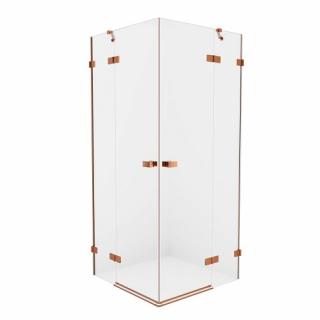 Miedziana kabina prysznicowa podwójne drzwi uchylne 110x110 EXK-3683 Avexa New Trendy Copper Brushed _________________SPRAWDŹ_OFERTĘ_W_SKLEPIE_________________