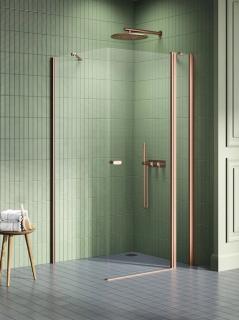 Miedziana szczotkowana kabina prysznicowa prostokątna 80x70 K-4378 New Soleo Copper Brushed New Trendy _________________RABAT W_SKLEPIE_________________
