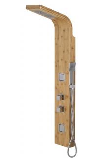 Panel natryskowy z drewna bambusowego chrom termostat Bao Corsan ✖️AUTORYZOWANY DYSTRYBUTOR✖️