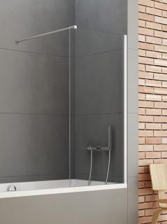 Parawan stały na wannę 90x140 cm P-0032-WP New Soleo New Trendy _________________RABAT W_SKLEPIE_________________