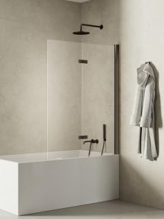 Parawan wannowy składany 100x140 cm prawy New Soleo P-0142 Gunmetal Brushed _________________RABAT W_SKLEPIE_________________