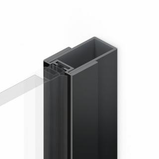 Profil poszerzający do drzwi wnękowych oraz do kabin kolekcji Reflexa Black , Softi Black montaż od uszczelki magnetycznej PP-0015 _________________SPRAWDŹ_OFERTĘ_W_SKLEPIE_________________