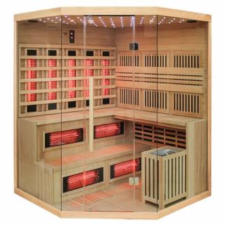 Sauna Combo na podczerwień + fińska 6 osobowa 200x200 cm Moss2 8KW _________WYSYŁKA 24H__________