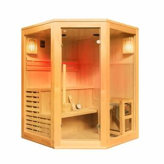 Sauna fińska 5-osobowa narożna 150x150 cm piec Harvia 6KW Bodo4 _________WYSYŁKA 24H__________