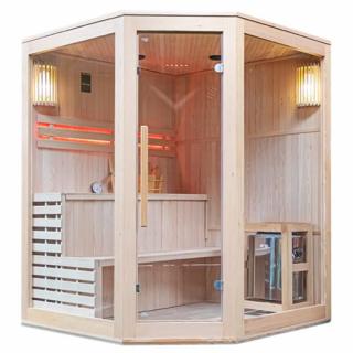 Sauna fińska 6-osobowa narożna 180x180 cm piec Harvia 8KW Bodo7