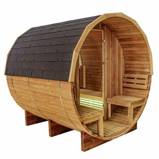 Sauna fińska ogrodowa zewnętrzna beczka 6 osobowa 210x210 Tromso