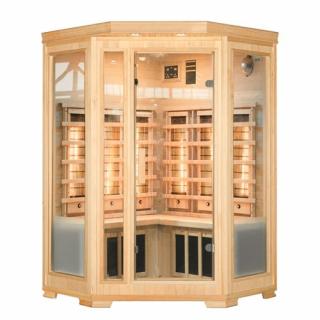 Sauna na podczerwień 3-osobowa 120x120 cm grzejniki kwarcowe i karbonowe Bergen2 Infrared _________WYSYŁKA 24H__________