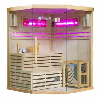 Sauna sucha fińska piec 6 KW Harvia BC60 + kamień solny 150X150X200CM MO-EA3CS Mazur