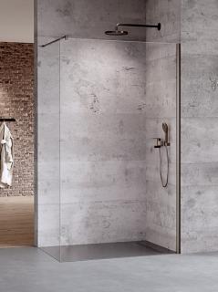 Ścianka prysznicowa stal szczotkowana 70 cm K-1754 Nesta Gunmetal Brushed New Trendy _________________RABAT W_SKLEPIE_________________