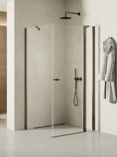 Stalowa szczotkowana kabina prysznicowa prostokątna 80x70 K-4389 New Soleo Gunmetal Brushed New Trendy _________________RABAT W_SKLEPIE_________________